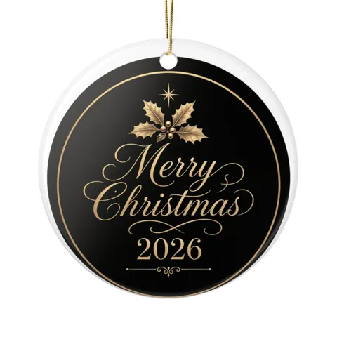 Merry Christmas 2026 Ornament